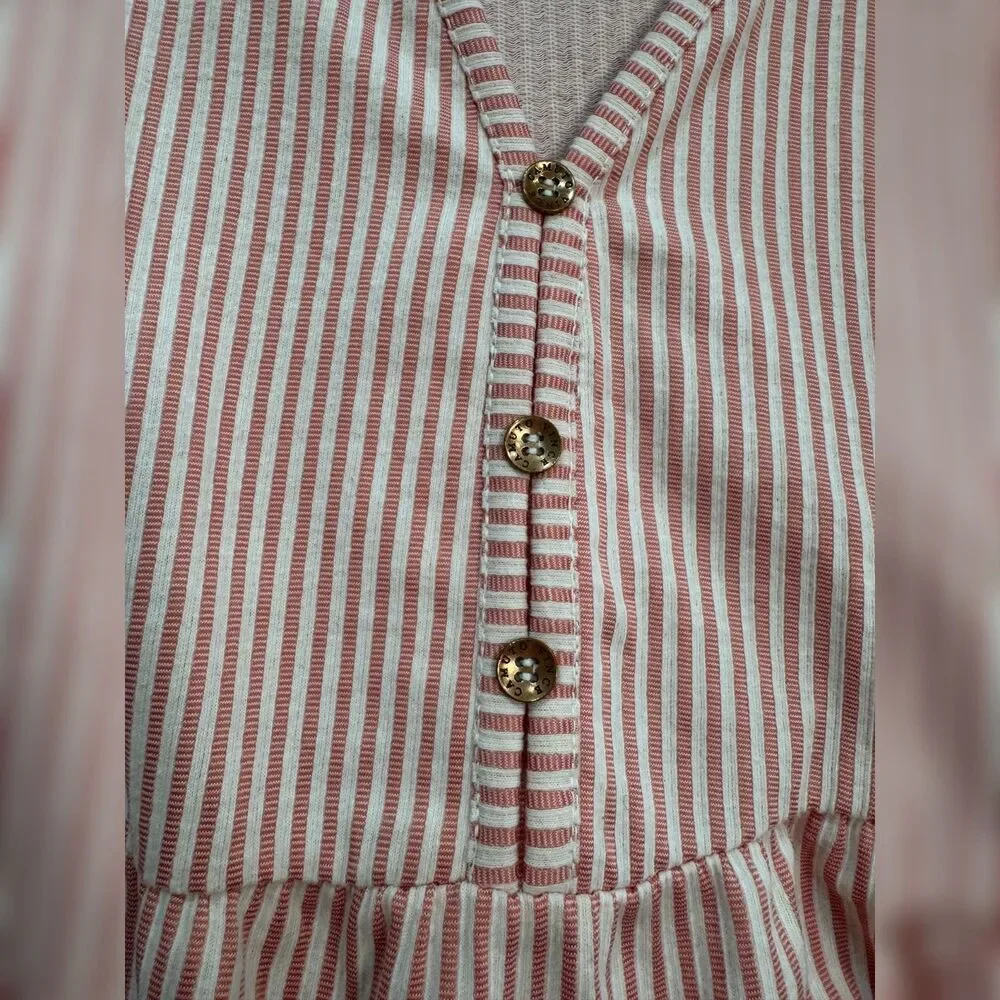 Girls' Pink Stripe Vince Camuto Sleeveless Dress Size 10 EUC - Picture 4 of 5